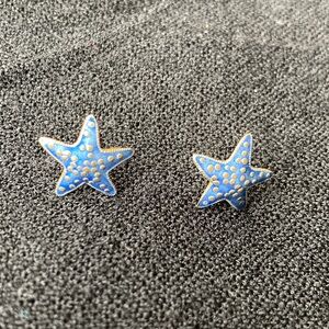Enamel Starfish Earrings
